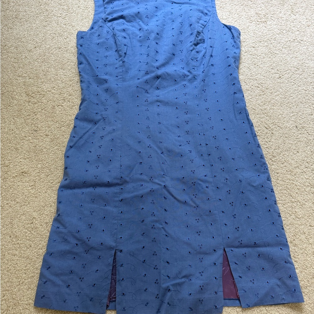 Alyn Paige Blue Mini Dress with Delicate Patterns